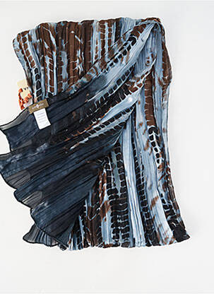 Foulard effet matière satinée bleu SURKANA femme