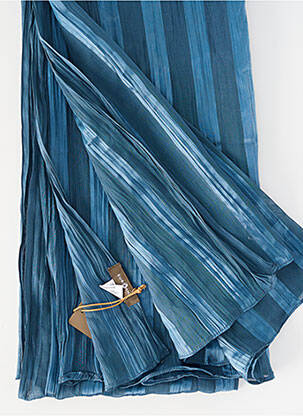 Foulard effet matière satinée bleu SURKANA femme