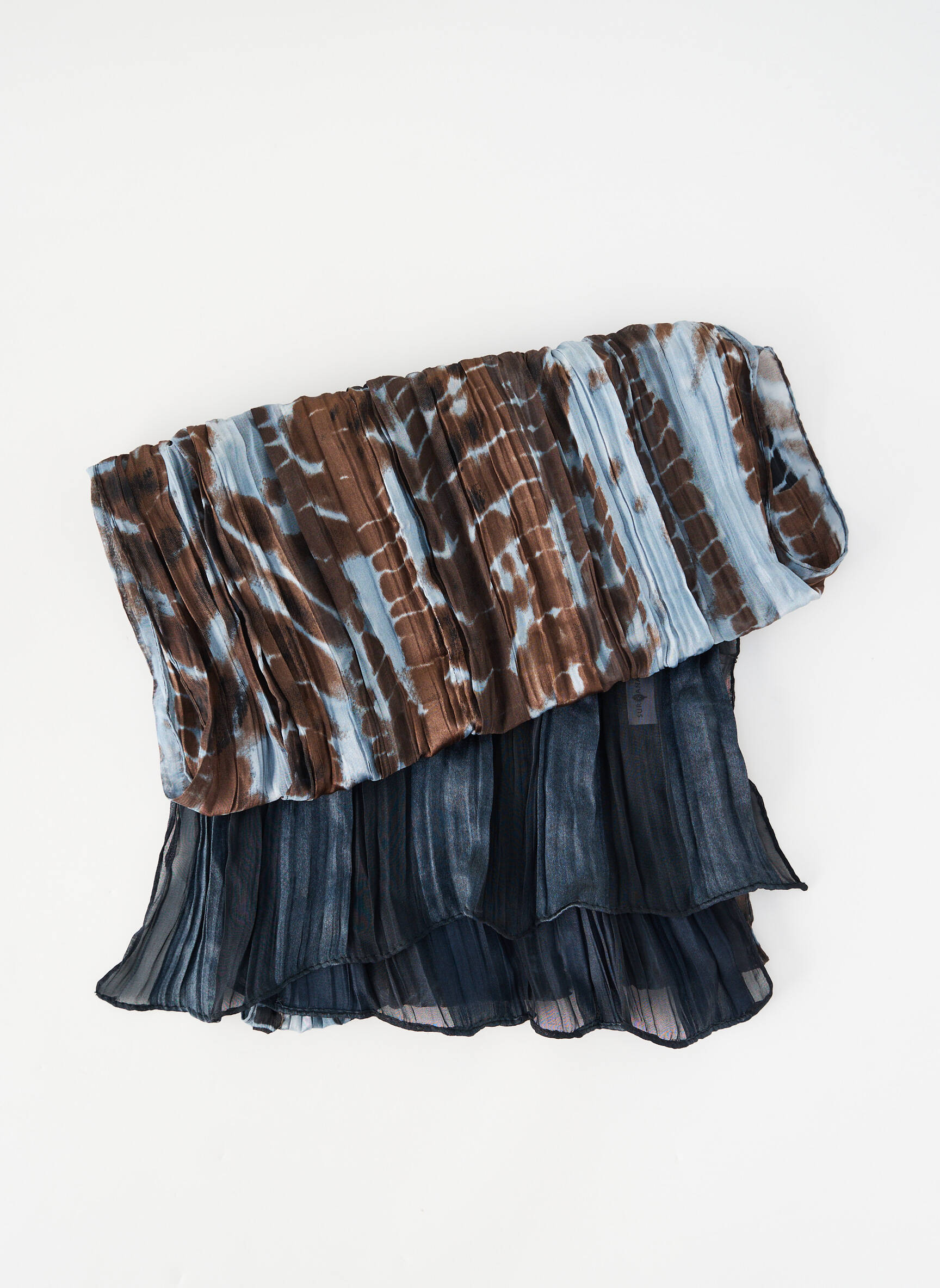 Foulard effet matière satinée bleu SURKANA femme