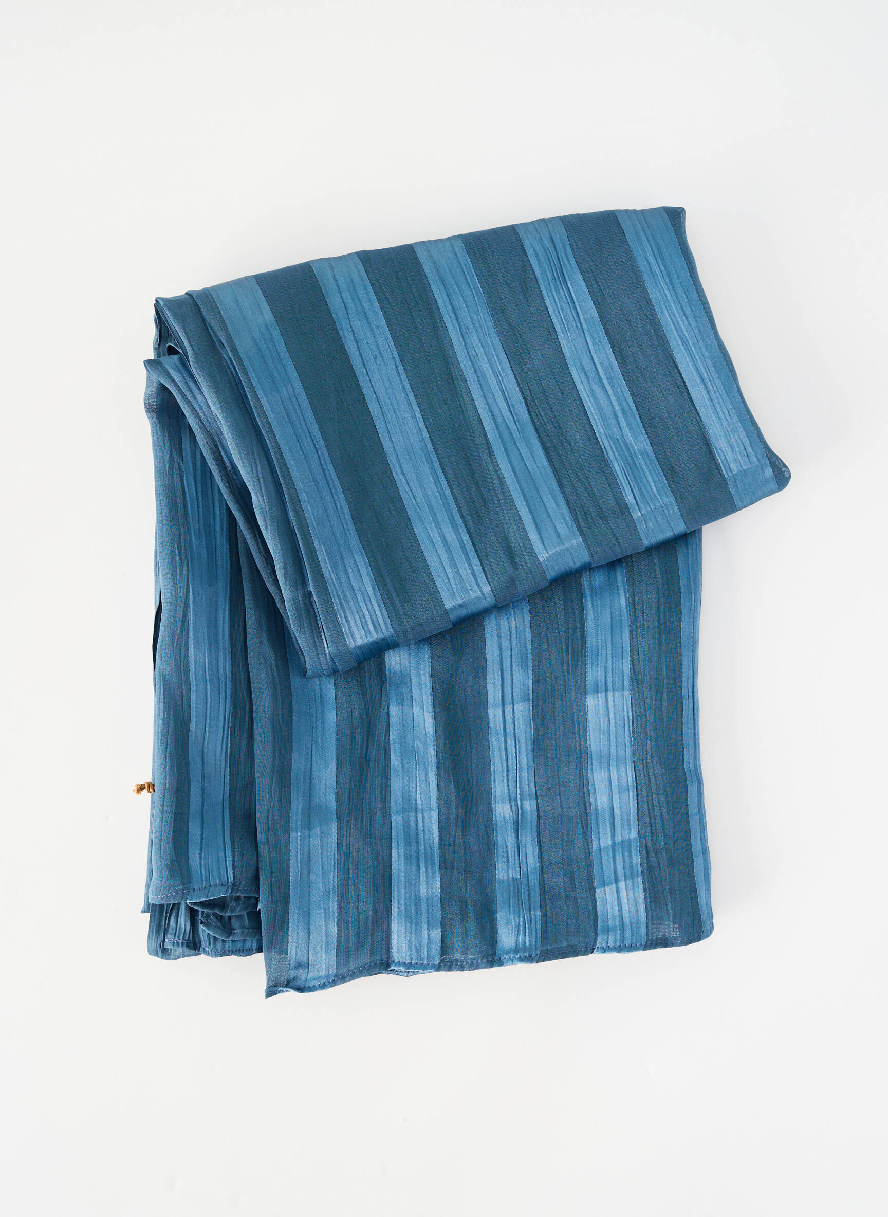 Foulard effet matière satinée bleu SURKANA femme