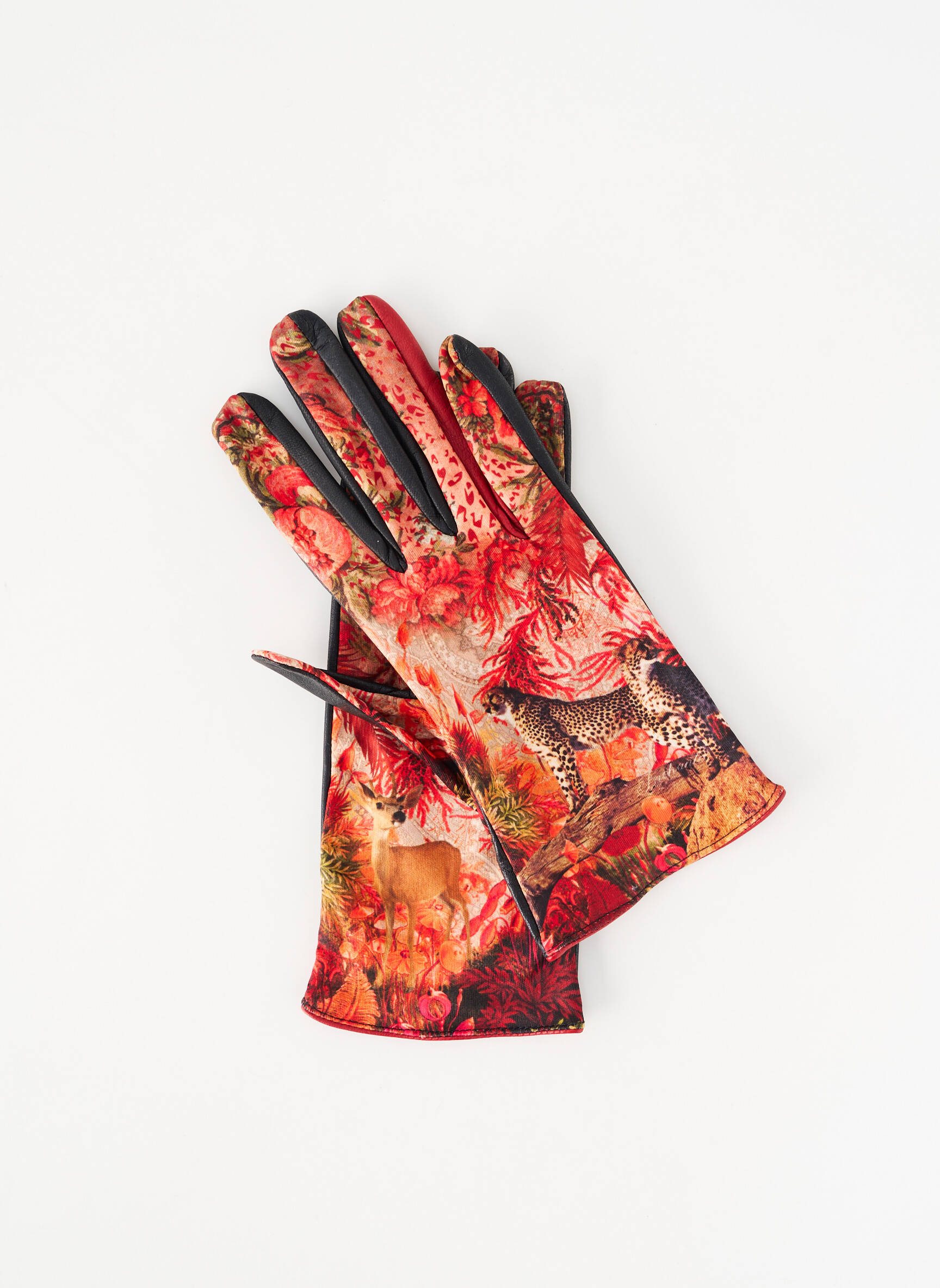 Gants maille fine rouge BROKANTE femme
