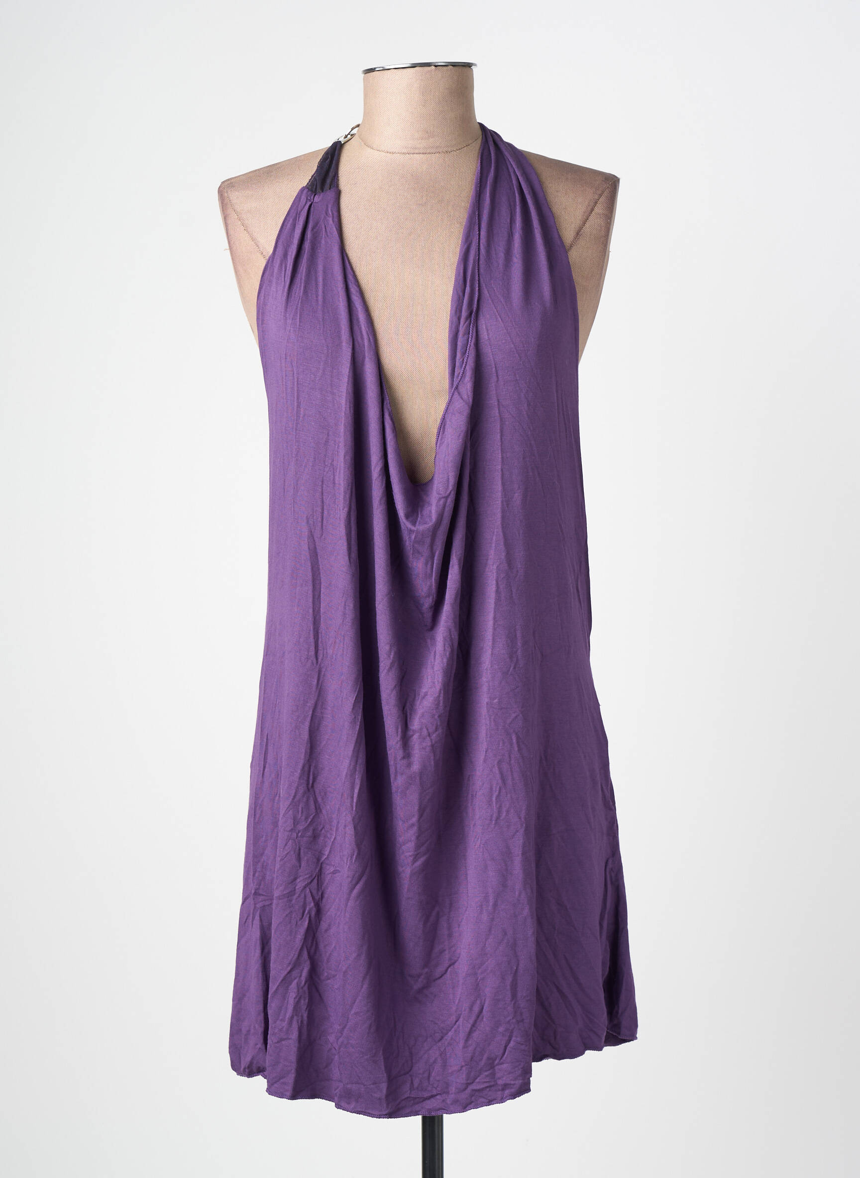 Tunique sans manche coupe fluide violet JEANNE CERISE femme