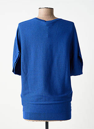 Pull col v manches courtes bleu ZILCH femme