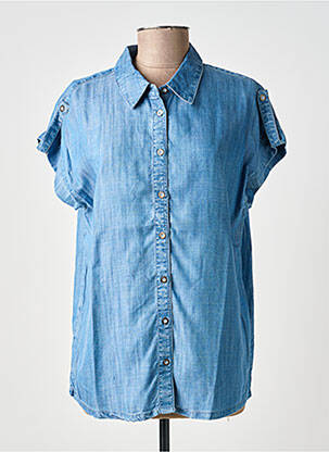 Chemisier manches courtes manches courtes bleu MD'M femme