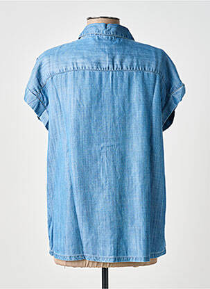 Chemisier manches courtes manches courtes bleu MD'M femme