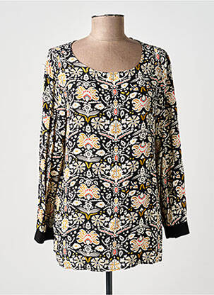 Blouse imprimé fantaisie manches longues noir GARCIA femme