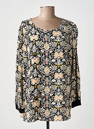 Blouse imprimé fantaisie manches longues noir GARCIA femme