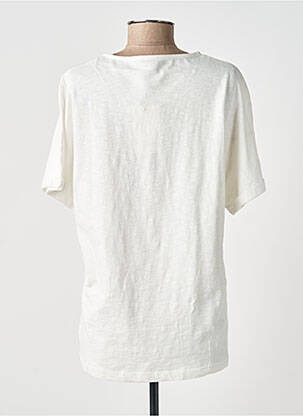 T-shirt sérigraphie manches courtes blanc CISO femme