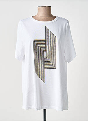 T-shirt coupe droite manches courtes blanc CISO femme