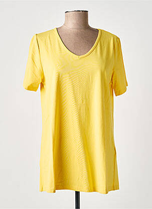T-shirt coupe droite manches courtes jaune CISO femme