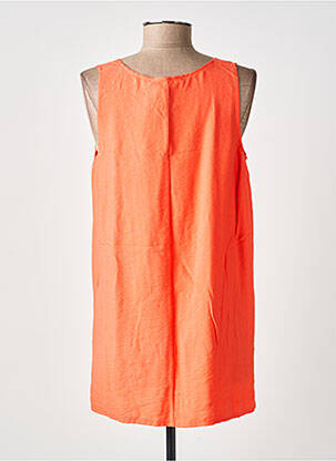 Top coupe fluide sans manche orange FRANCK ANNA femme
