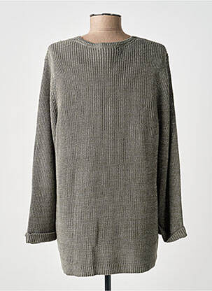 Pull coupe droite manches longues vert CHRISTINE LAURE femme