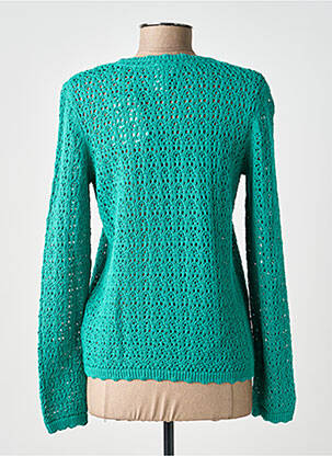Pull maille ajourée manches longues vert C'EST BEAU LA VIE femme