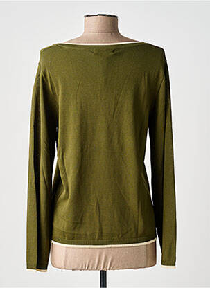 Pull coupe cintrée manches longues vert MD'M femme