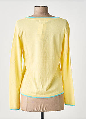 Pull coupe cintrée manches longues jaune MD'M femme