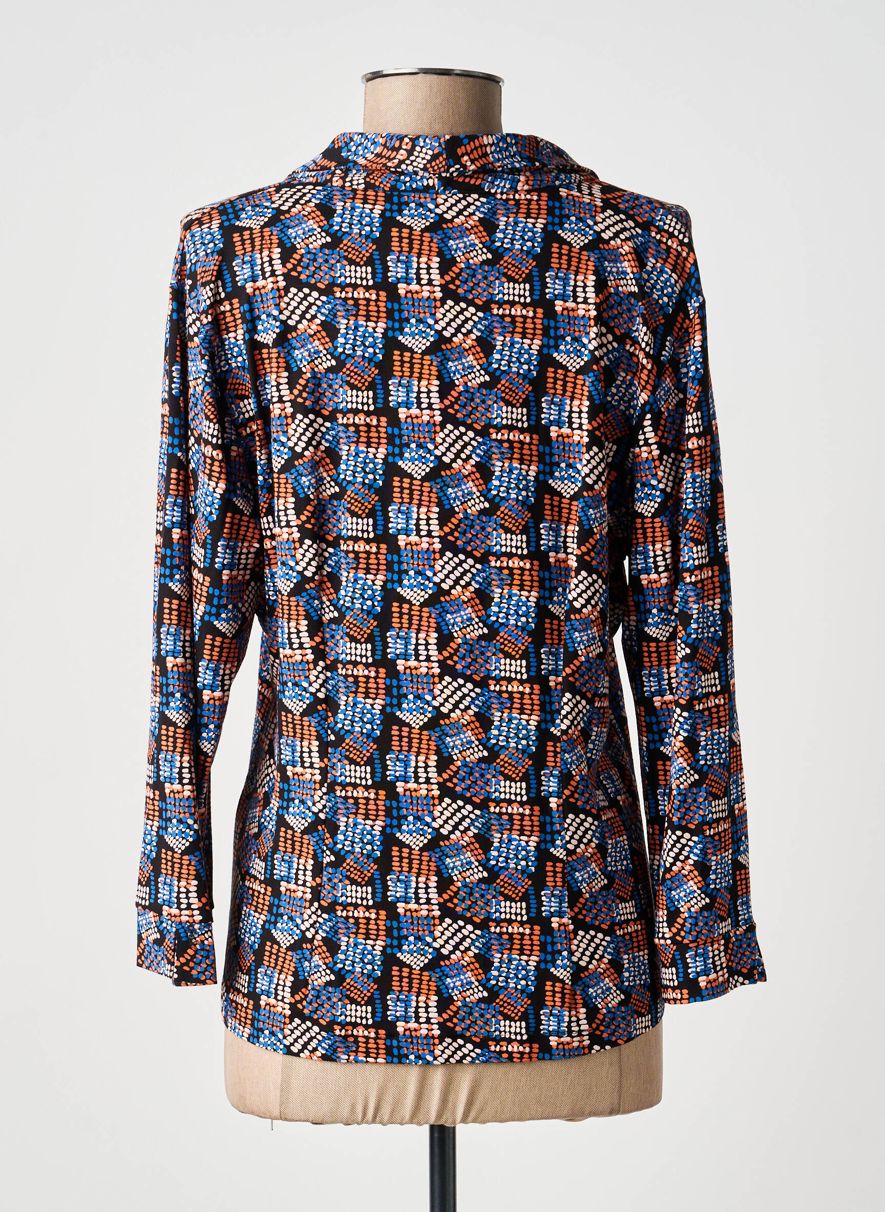 Chemisier coupe cintrée manches longues noir ZILCH femme