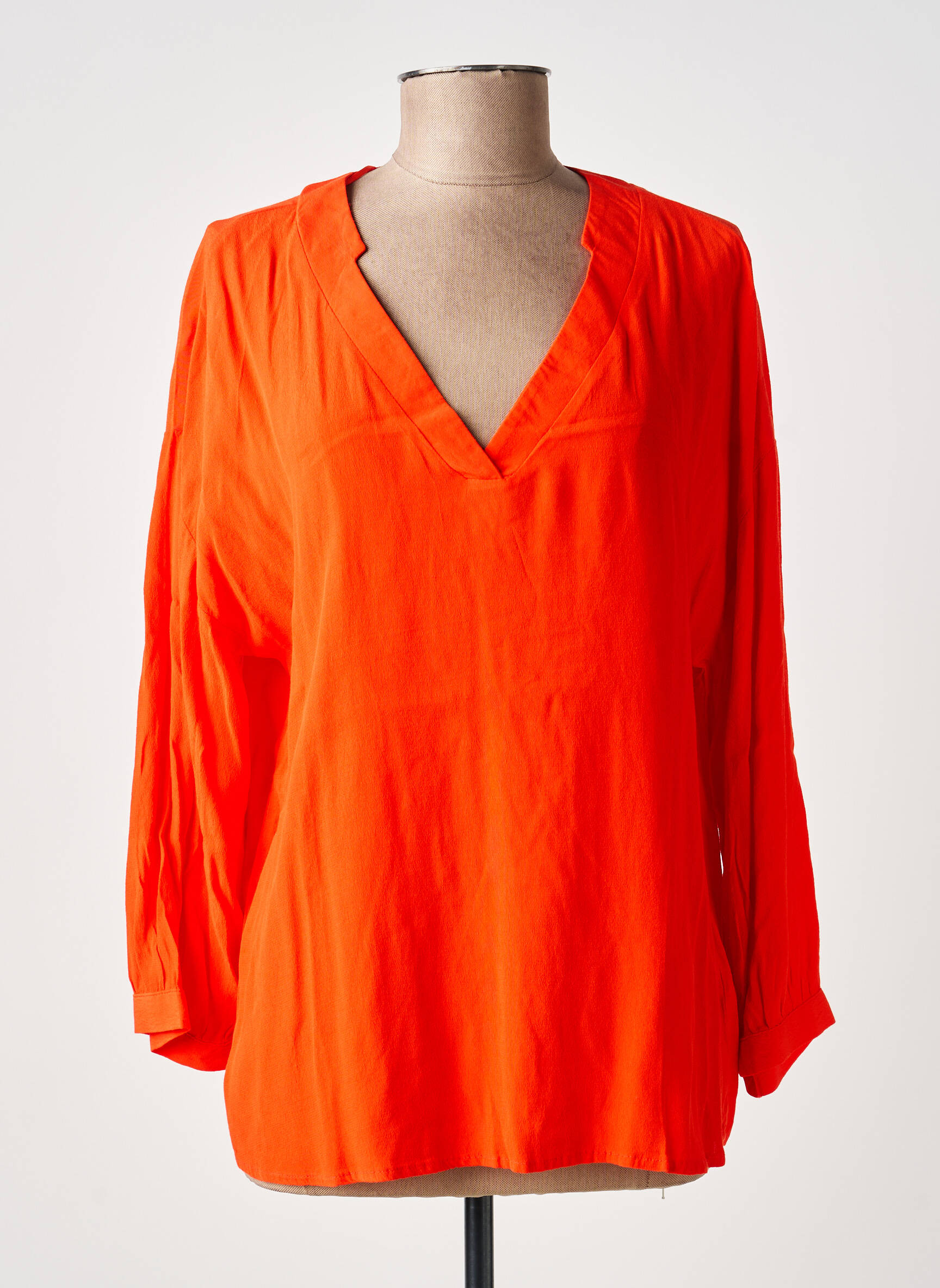 Blouse manches longues manches longues orange GARCIA femme