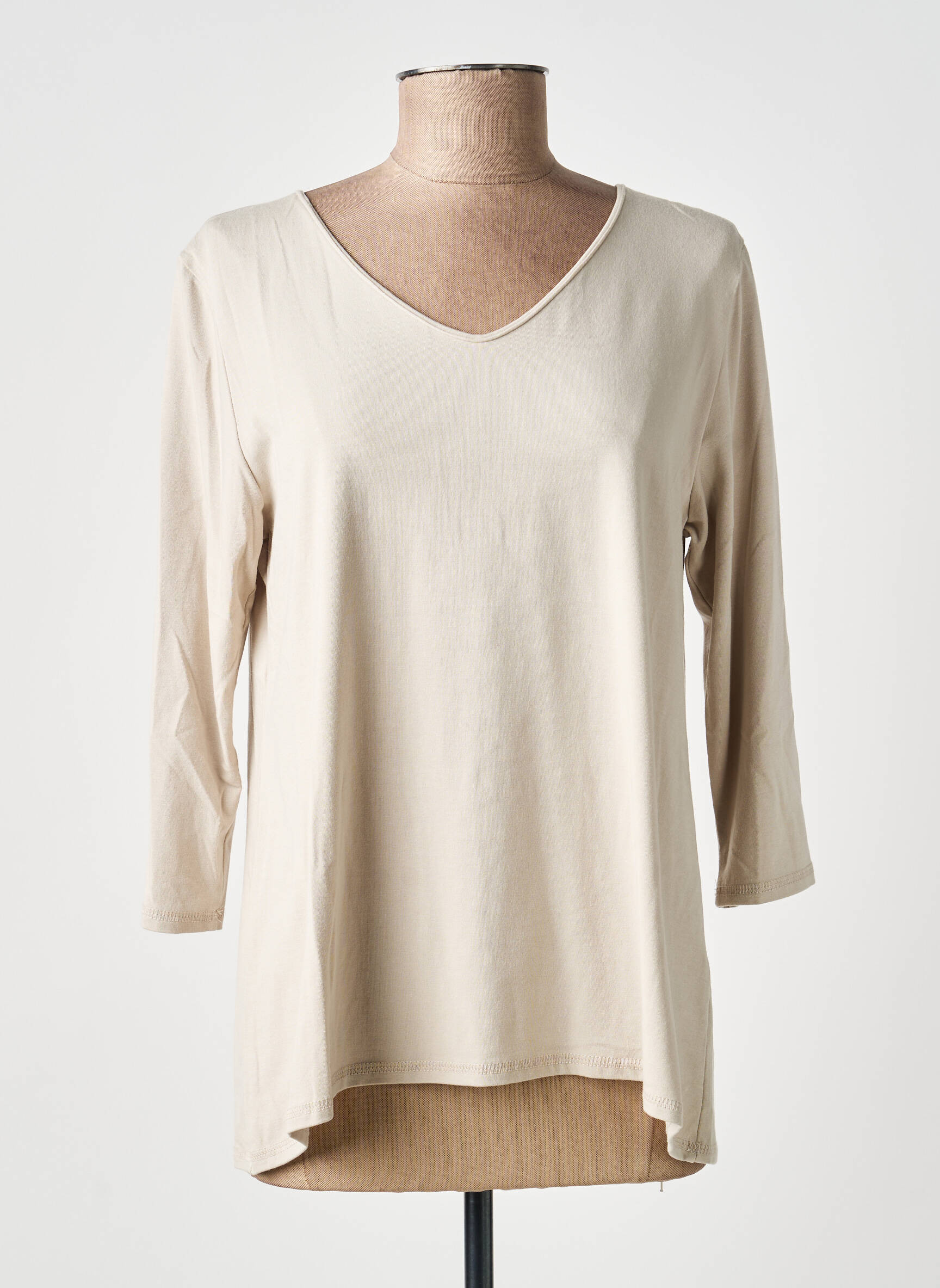 T-shirt manches longues manches longues beige GUITARE femme