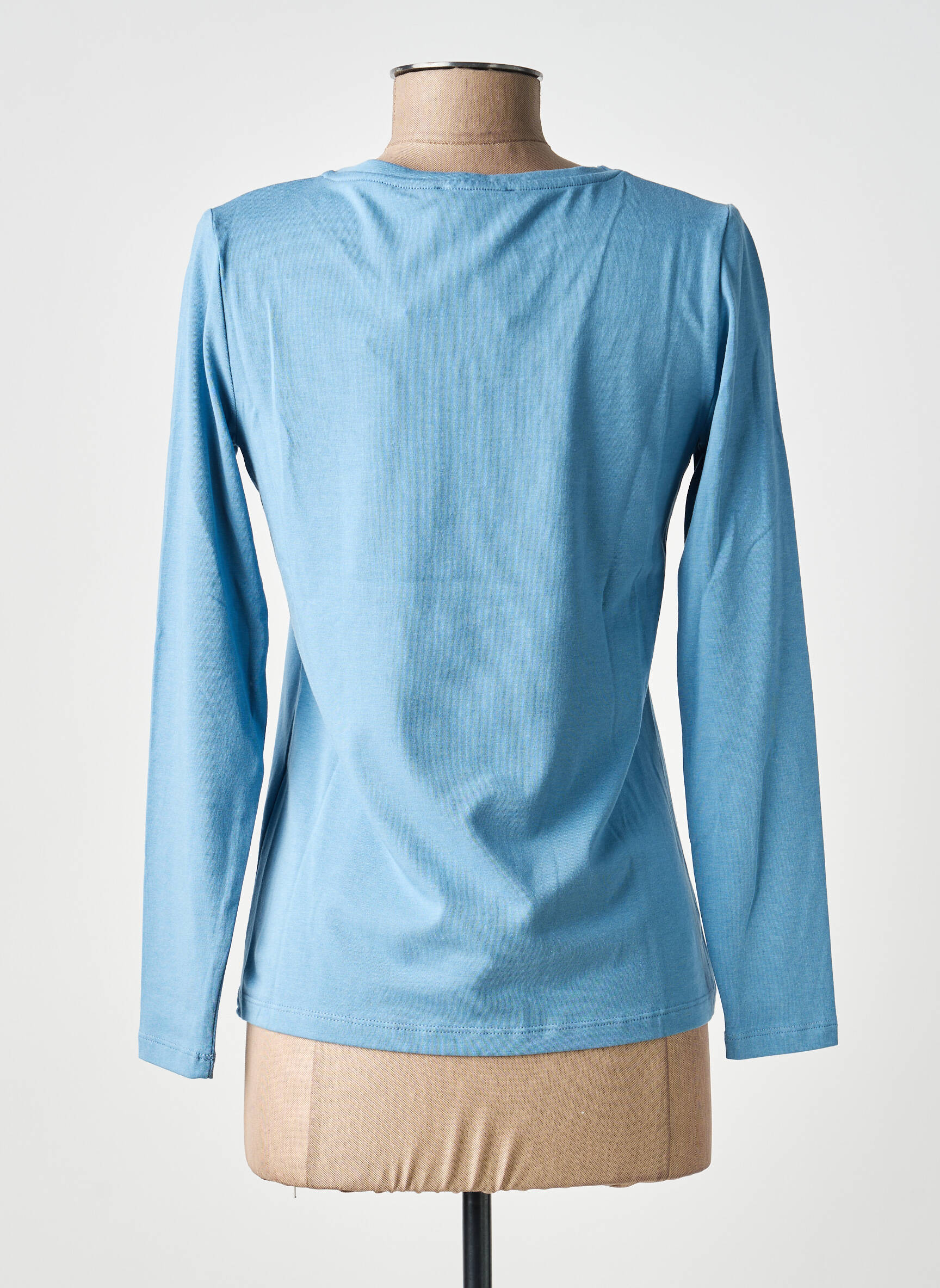 T-shirt manches longues manches longues bleu GUITARE femme