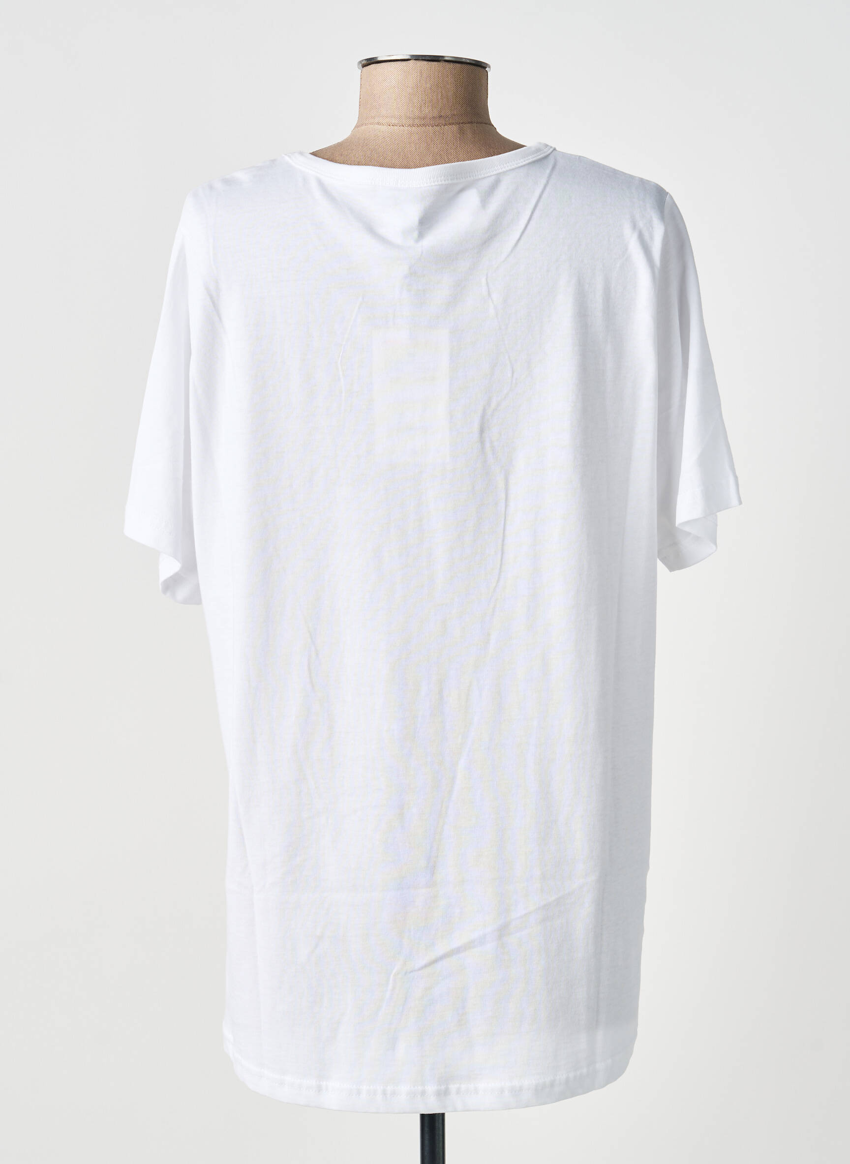 T-shirt coupe droite manches courtes blanc CISO femme
