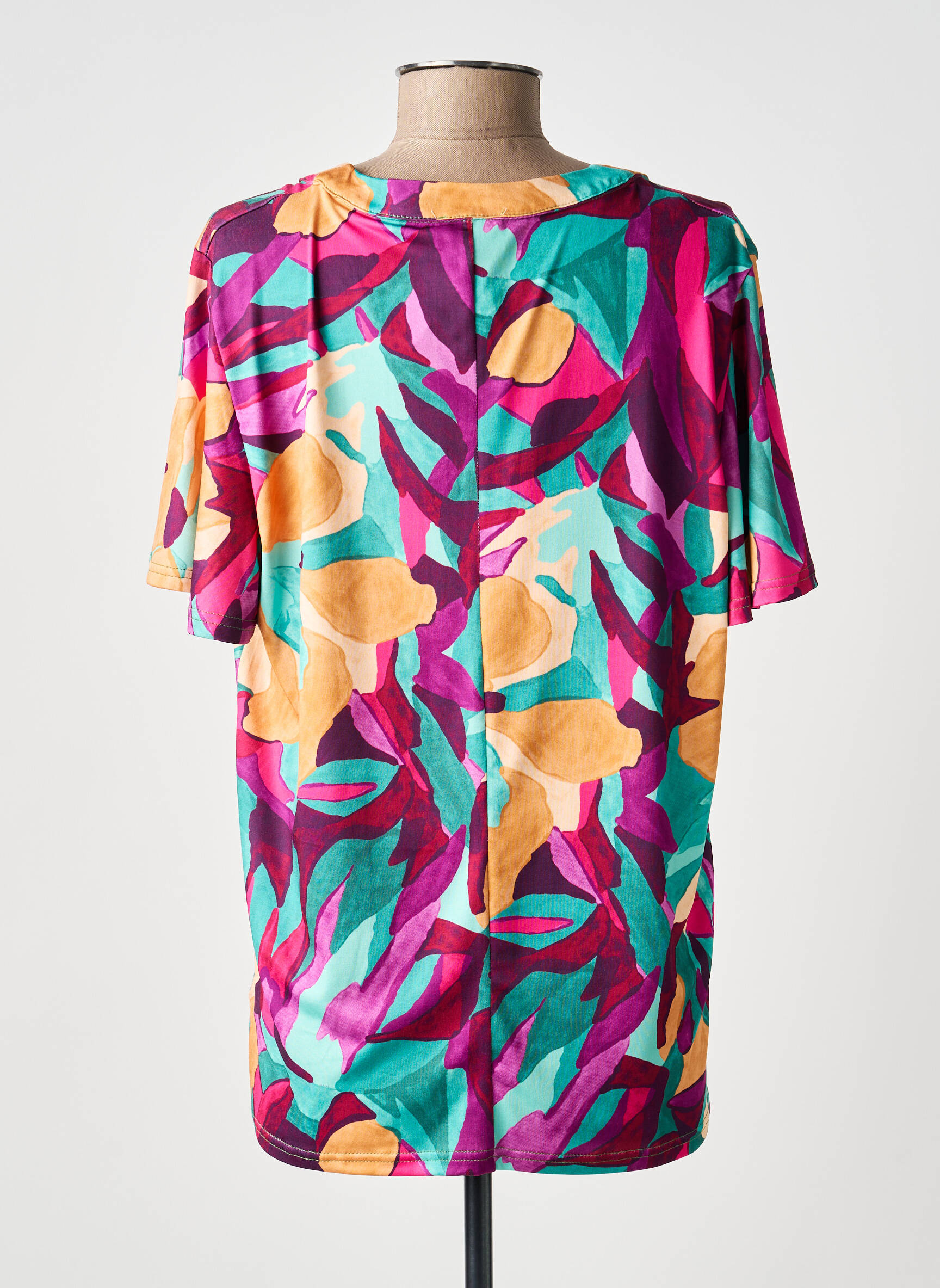 Top stretch manches courtes violet JULIE GUERLANDE femme