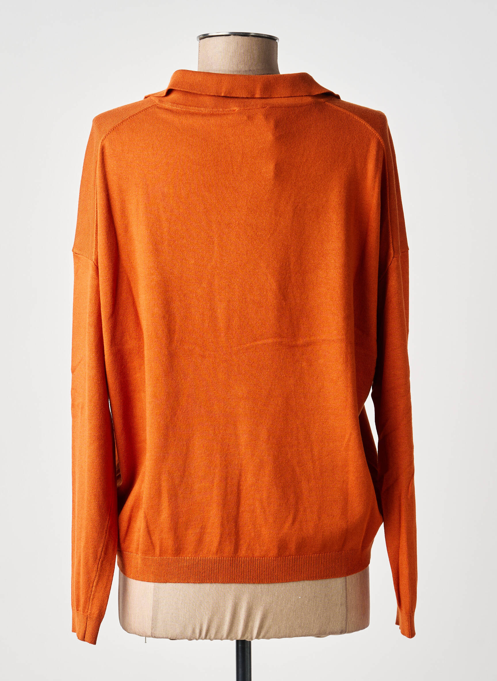 Pull stretch manches longues orange ZILCH femme