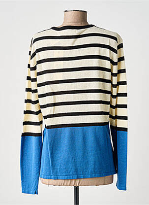 Pull coupe cintrée manches longues bleu MD'M femme