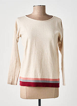 Pull tissage chiné manches longues beige GUITARE femme