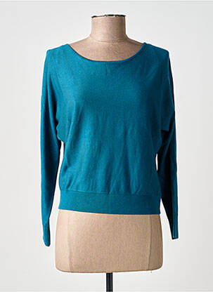 Pull coupe cintrée manches longues bleu ZILCH femme