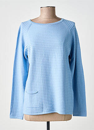 Pull coupe cintrée manches longues bleu BARBARA LEBEK femme