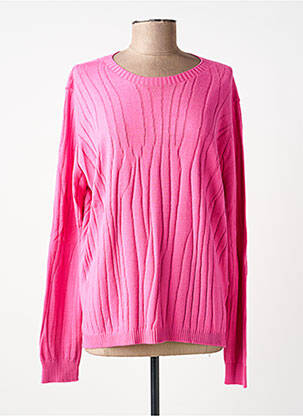 Pull stretch manches longues rose I.ODENA femme