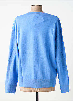 Pull stretch manches longues bleu BARBARA LEBEK femme