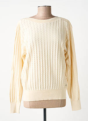 Pull col bateau manches longues beige GARCIA femme