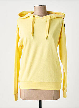 Sweat-shirt à capuche stretch manches longues jaune GARCIA femme