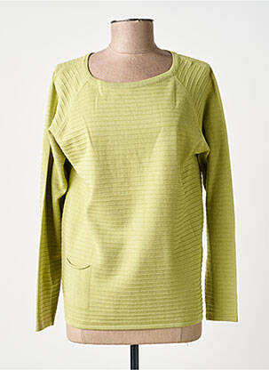 Pull coupe cintrée manches longues vert BARBARA LEBEK femme