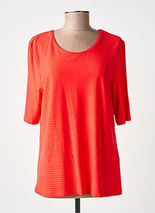 T-shirt stretch manches courtes rouge BARBARA LEBEK femme