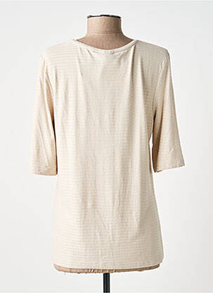 T-shirt stretch manches courtes beige BARBARA LEBEK femme