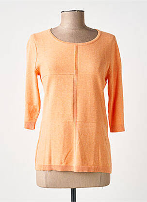 Pull tissage chiné manches 3/4 orange MARBLE femme