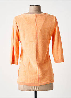 Pull tissage chiné manches 3/4 orange MARBLE femme