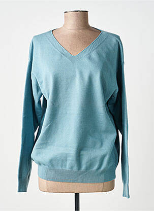 Pull col v manches longues bleu ZILCH femme