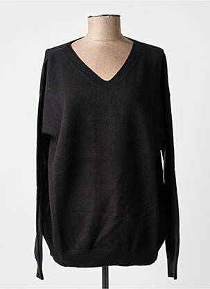 Pull col v manches longues noir ZILCH femme