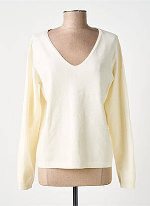 Pull coupe cintrée manches longues beige ÉTYMOLOGIE femme
