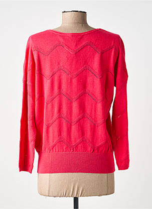Pull col v manches 3/4 rose GARCIA femme