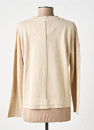 Pull tissage chiné manches longues beige MARBLE femme