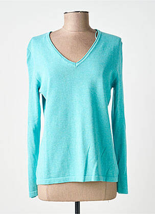 Pull tissage chiné manches longues bleu MARBLE femme