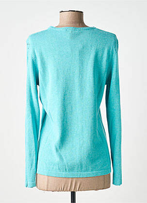 Pull tissage chiné manches longues bleu MARBLE femme