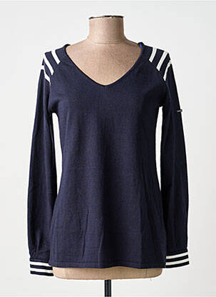 Pull coupe cintrée manches longues bleu LE PETIT BAIGNEUR femme
