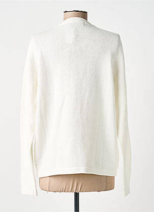 Pull coupe cintrée manches longues beige SIGNATURE femme