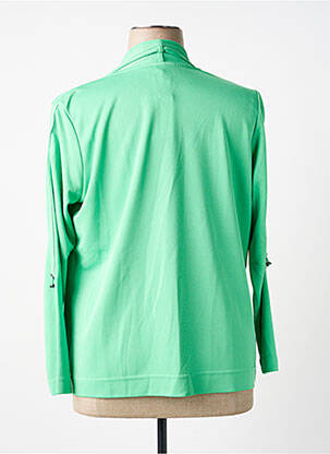 Gilet manches longues col châle vert BARBARA LEBEK femme