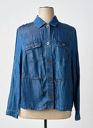 Veste casual poignets boutonnés avec fente bleu BARBARA LEBEK femme
